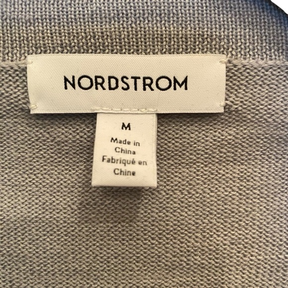 Nordstrom Merino wool blend Grey Cardigan - M - Picture 5 of 6